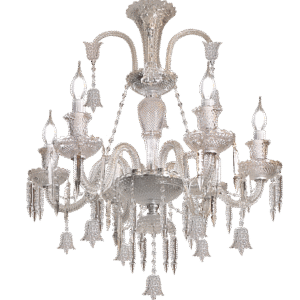 لوستر باکارا وارداتی سفید ۶ شاخه