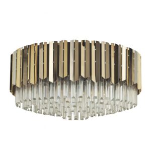 لوستر تیغه ای نقره ای قطر ۶۰ با کرستال کاردی