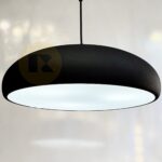 آویز کاسه ای ۳ لامپ طلق دار مشکی