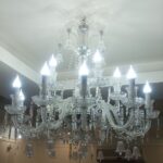 لوستر باکارا وارداتی سفید  ۱۲ شاخه