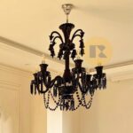 لوستر باکارا وارداتی مشکی مات  ۶ شاخه