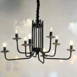 لوستر پروفیلی مشکی ۸ شاخه