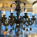 لوستر باکارا وارداتی مشکی مات  ۸ شاخه