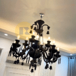 لوستر باکارا وارداتی مشکی مات  ۱۲ شاخه