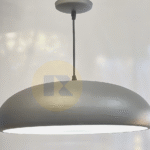 آویز کاسه ای ۳ لامپ طلق دار طوسی