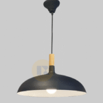 آویز کاسه ای تک لامپ مشکی