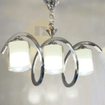 لوستر پروفیلی فنری سه شعله نقره ای