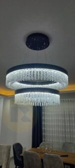 لوستر اتریشی قطر ۴۰-۶۰ با کریستال نباتی