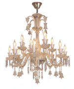 لوستر باکارا وارداتی عسلی ۱۲ شاخه