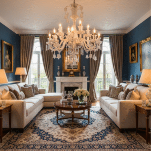 لوستر باکارا وارداتی عسلی ۱۲ شاخه