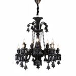 لوستر باکارا وارداتی مشکی مات ۱۵ شاخه