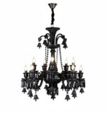 لوستر باکارا وارداتی مشکی مات ۱۵ شاخه