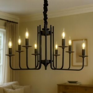 لوستر پروفیلی مشکی ۸ شاخه