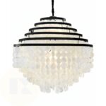 لوستر پولکی قطر 80 مشکی