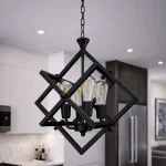 لوستر ستاره تمام فلز 4 شعله - Image 3