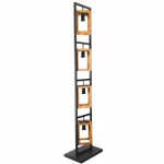 آباژور مدرن چوب و فلز مستطیل 4 شعله - Image 3