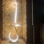 آباژور مدرن پیچ مشکی با ریموت هوشمند - Image 2